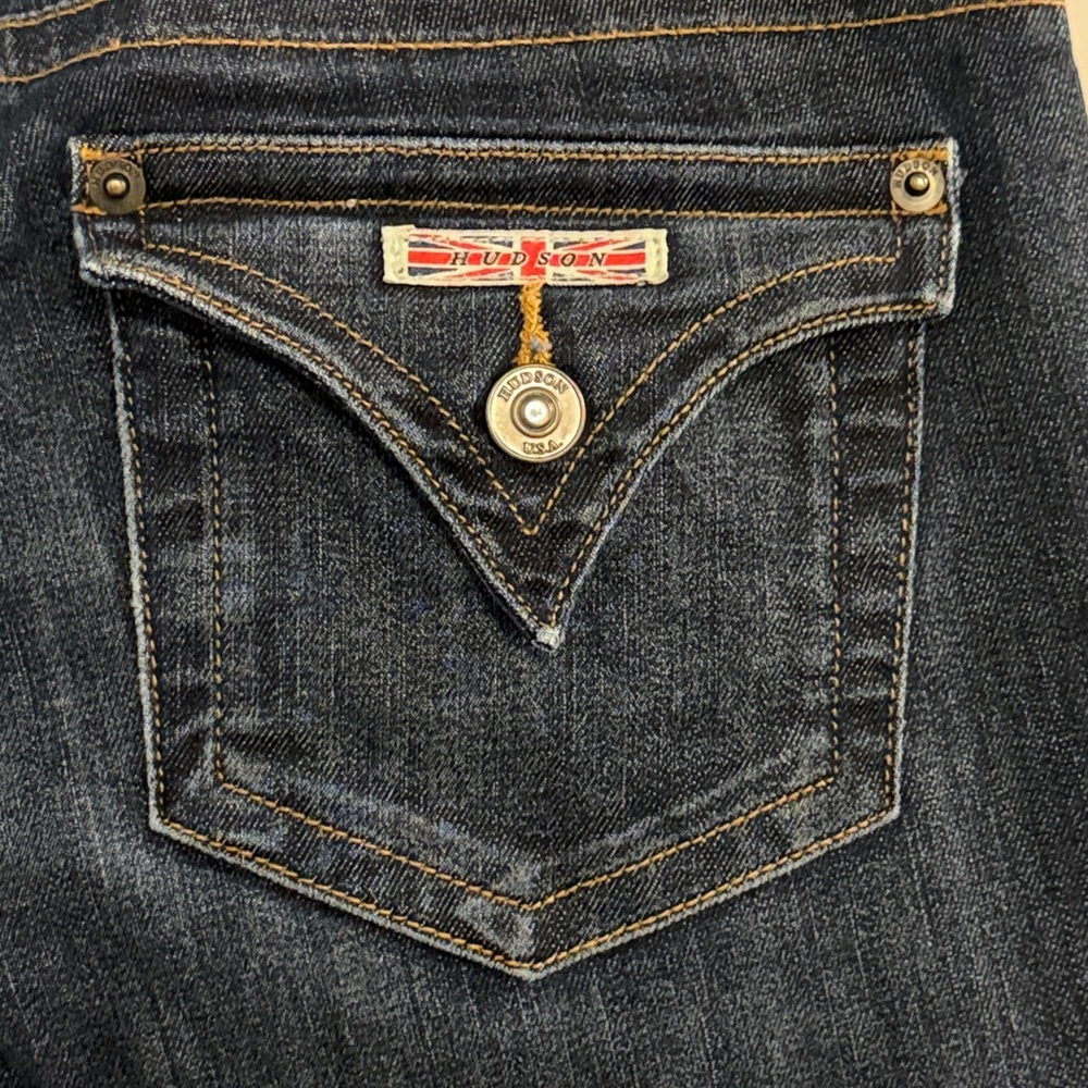 HUDSON Womens Malibu Cap Cuffed Low‎ Rise Cropped Capri Jean Shorts Sz 26 NWOT - Picture 8 of 15